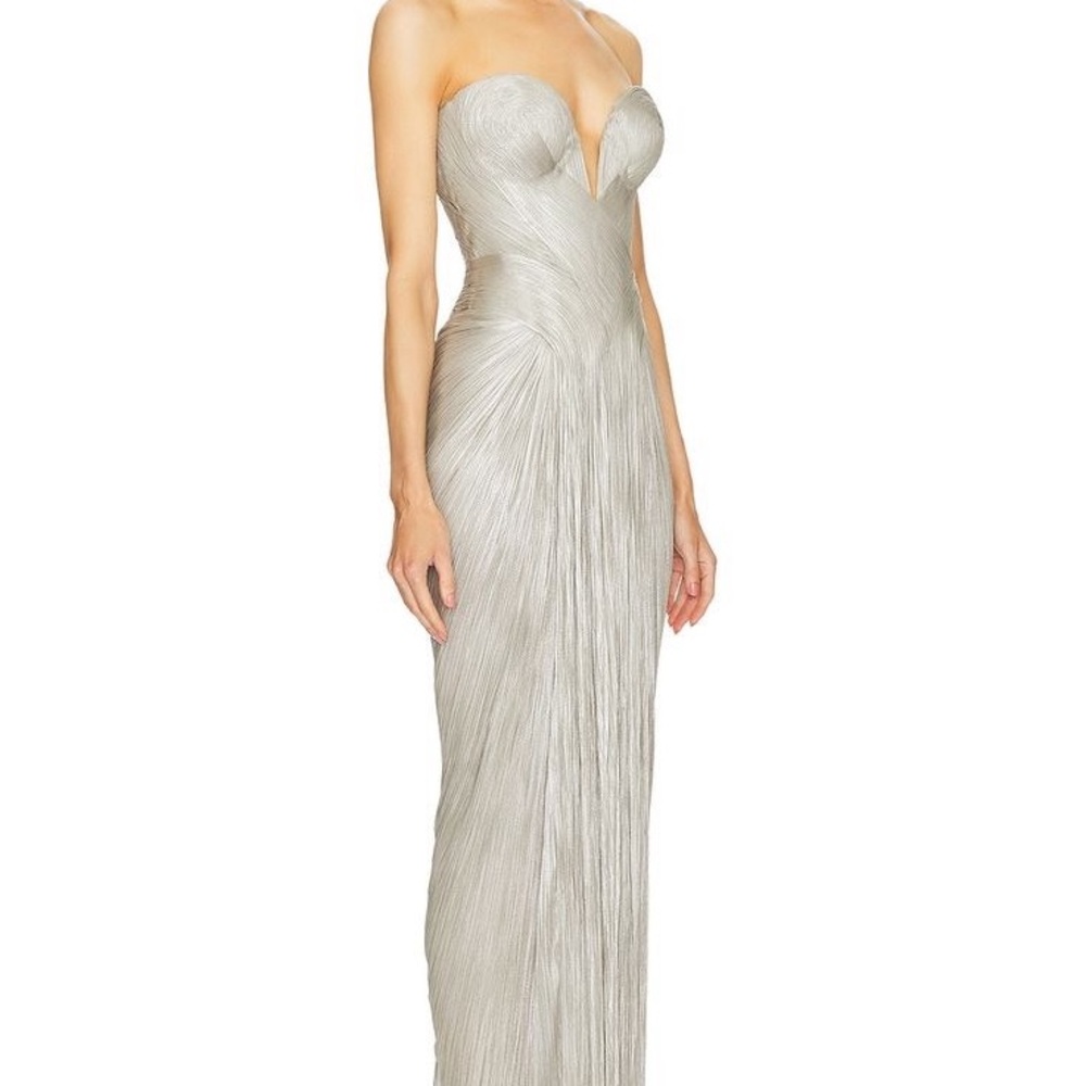 NWT Maria Lucia Hohan Noor Gown in Gunmetal - Picture 3 of 7
